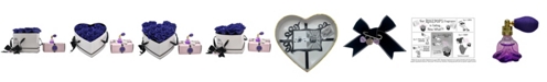 Rosepops Pop-Up Heart Shaped Real Grape Soda Roses with Trio of Loving Charms, Box of 13
